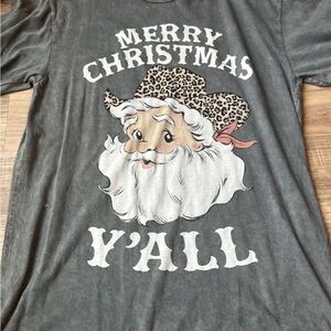 Gray Merry Christmas Graphic Tee